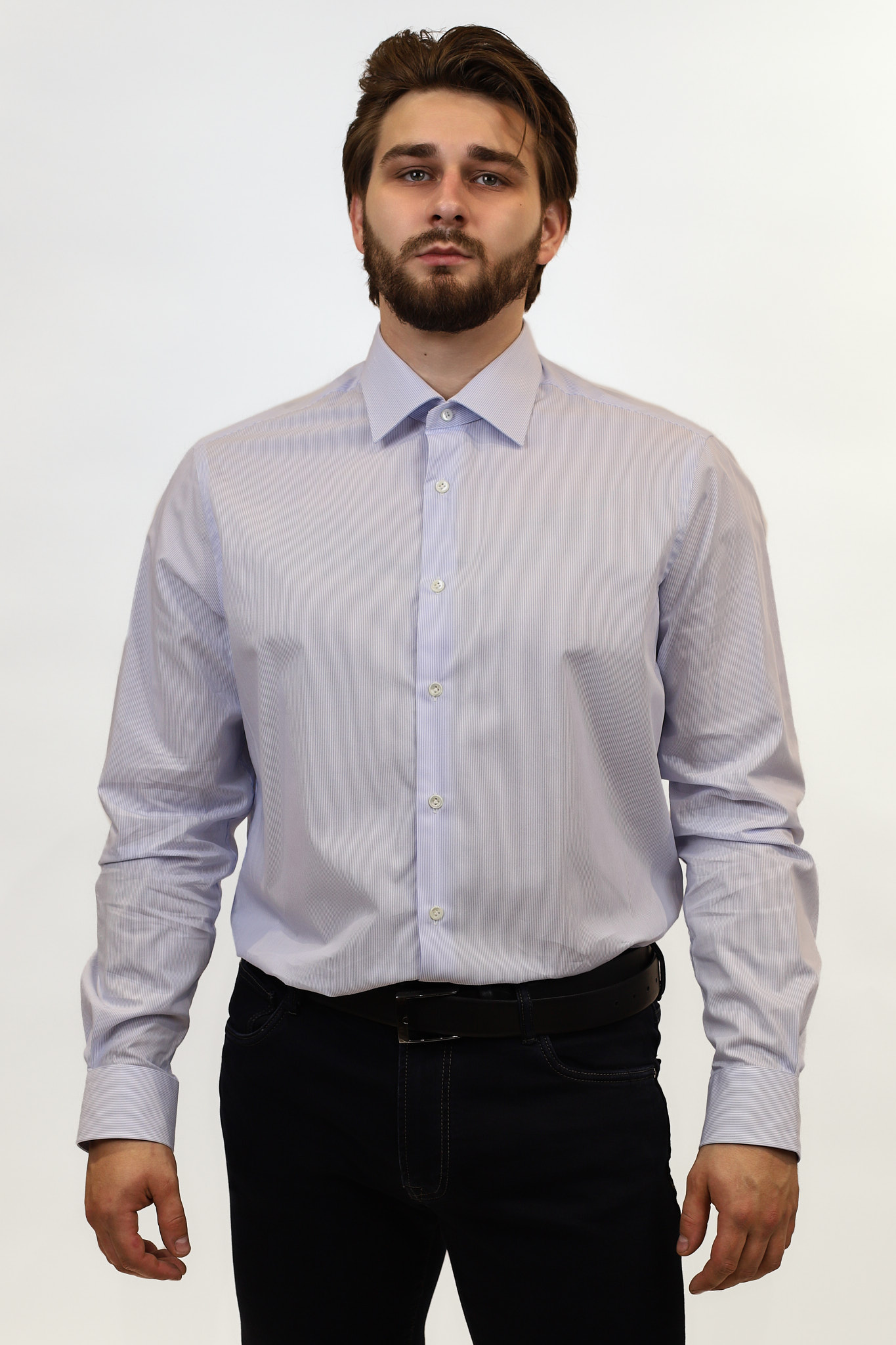  Рубашка мужская 370G45----US169 LIGHT BLUE