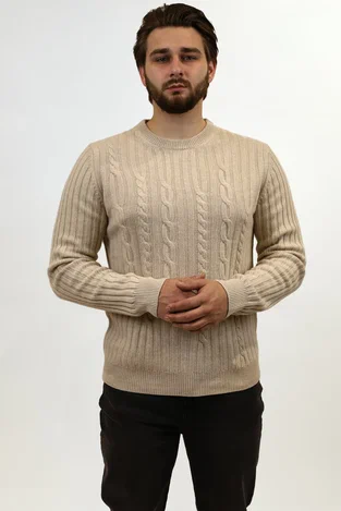 Джемпер мужской 3M0F300---UM725 LIGHT BROWN