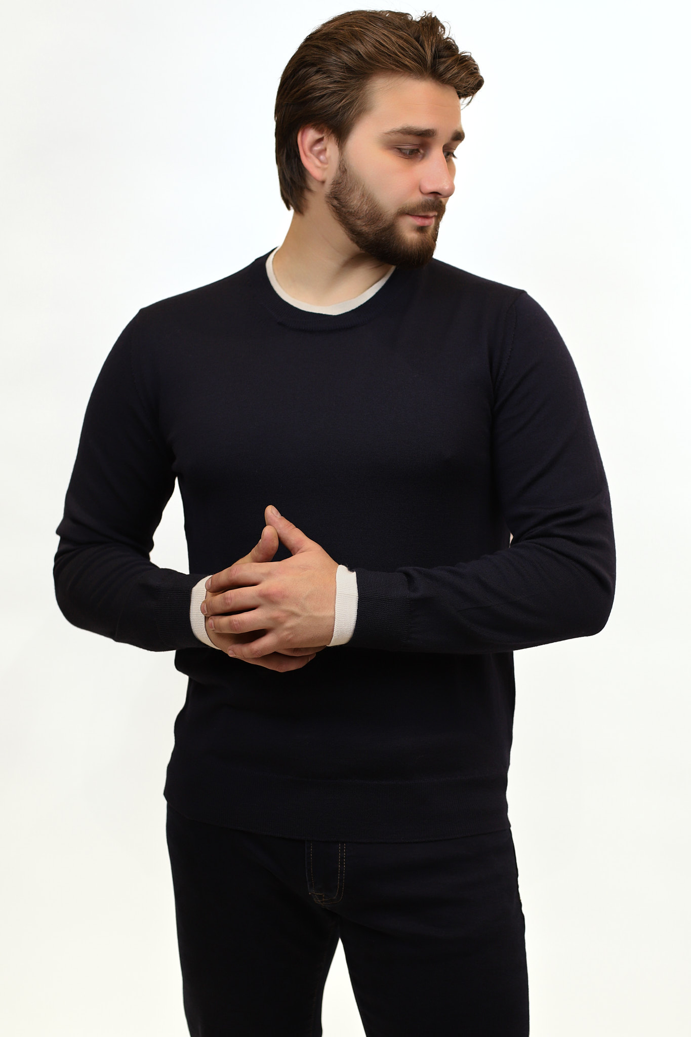 Джемпер мужской 3M0F300---UM707 BLUE NAVY